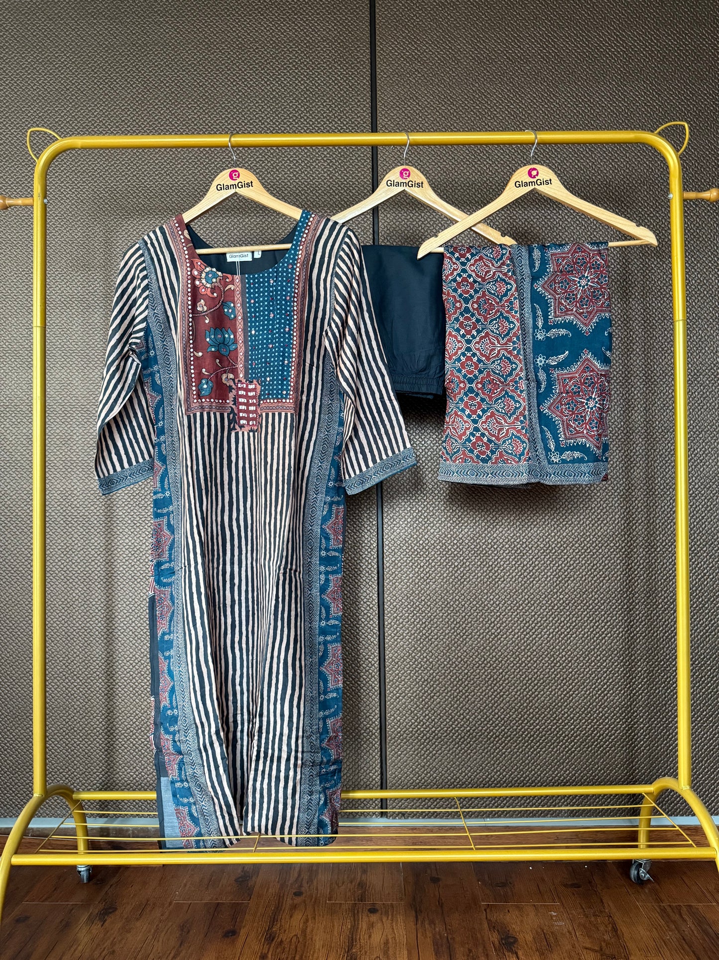 Ajrakh print Kurti set
