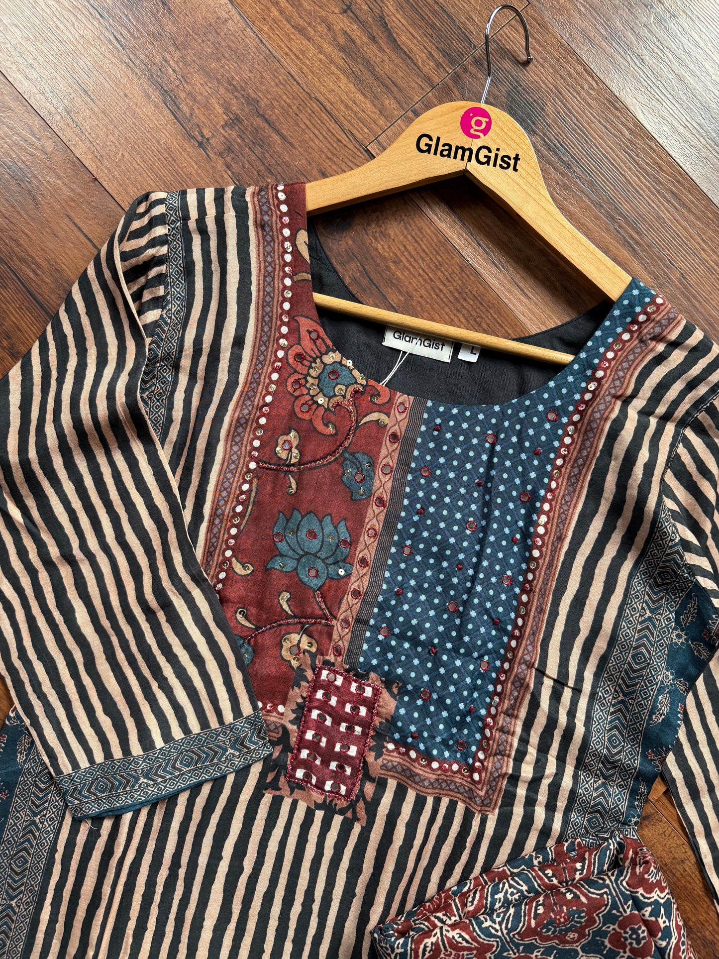 Ajrakh print Kurti set