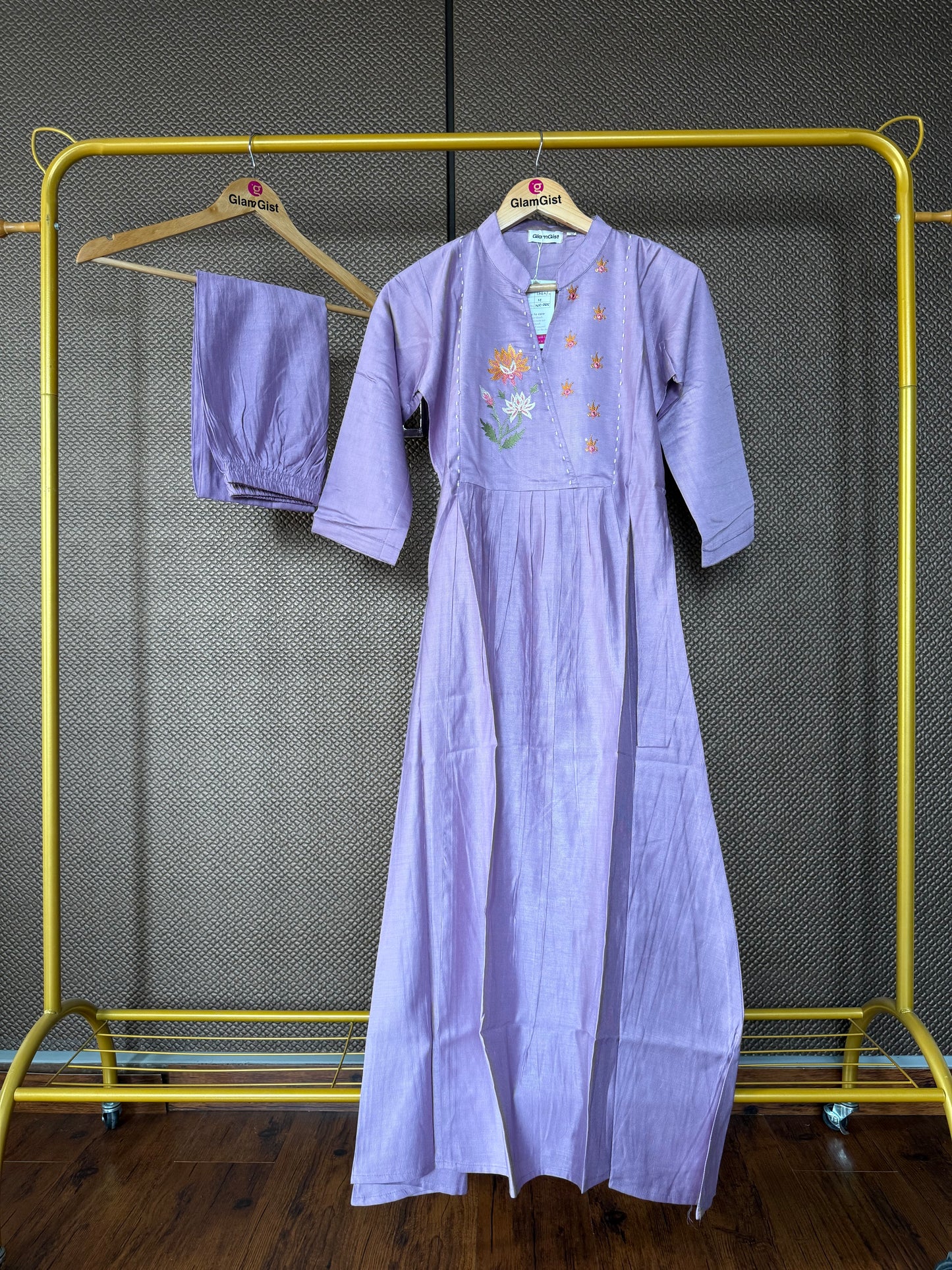 Soft lavender Kurti pant set