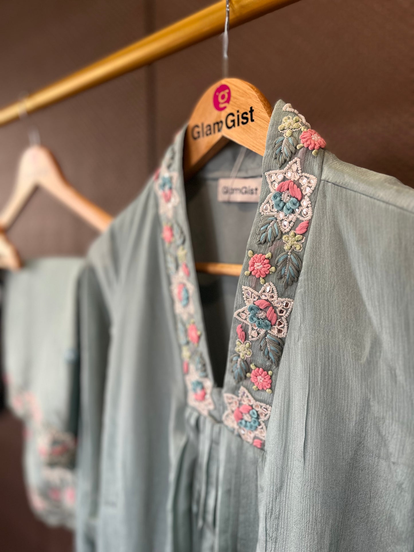 Sky blue chinnon dress