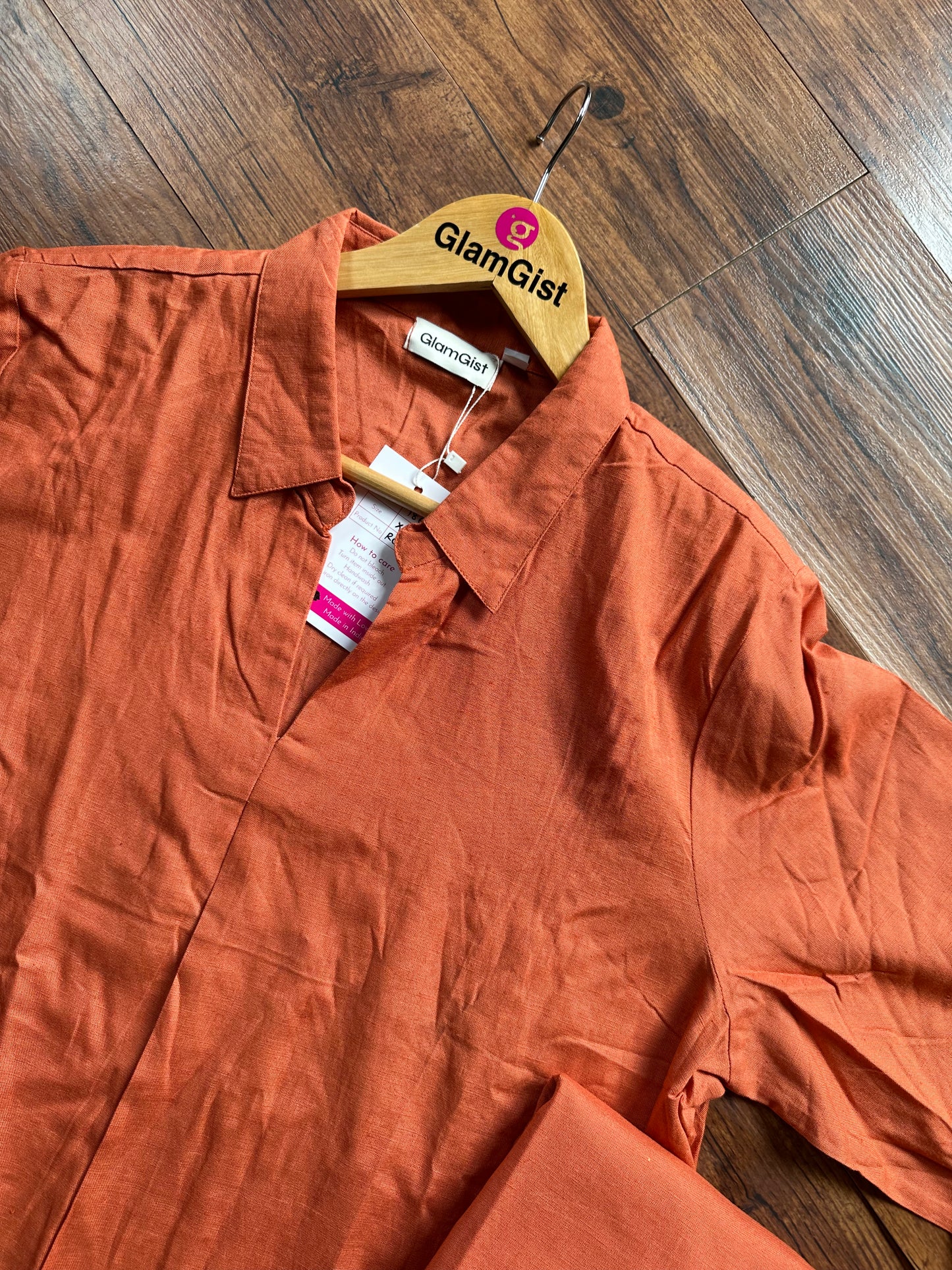 Rust orange cotton coord set