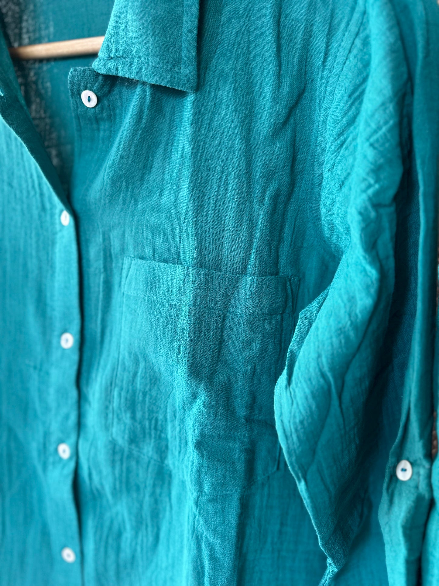Teal breezy cotton coord set