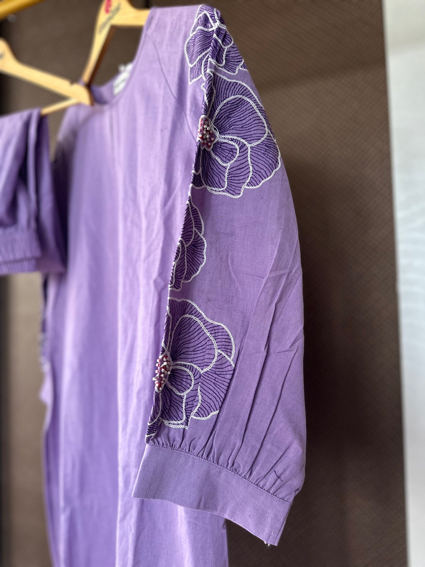 Lavender cotton long coord set
