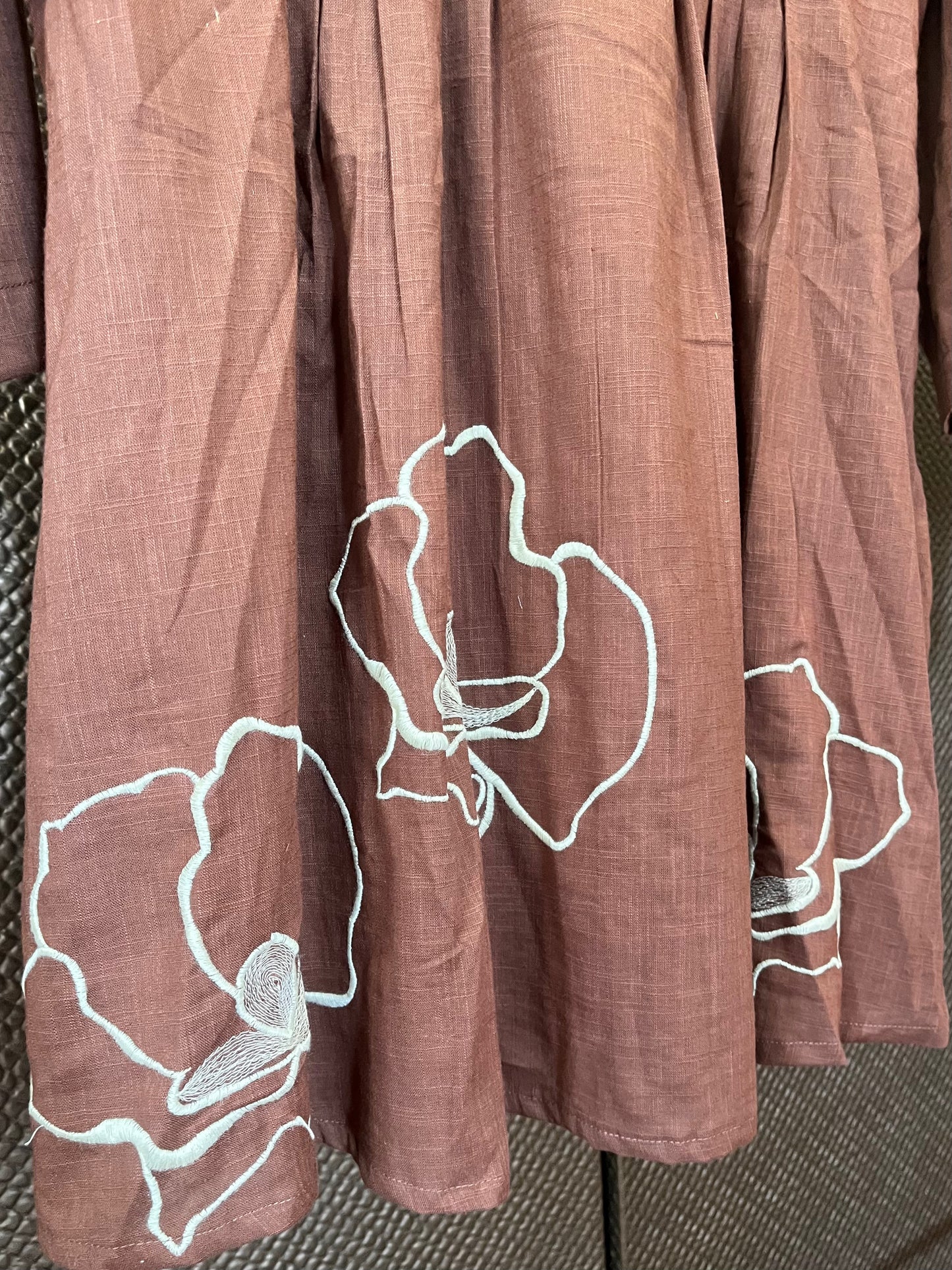 Brown Pure mul cotton coord set