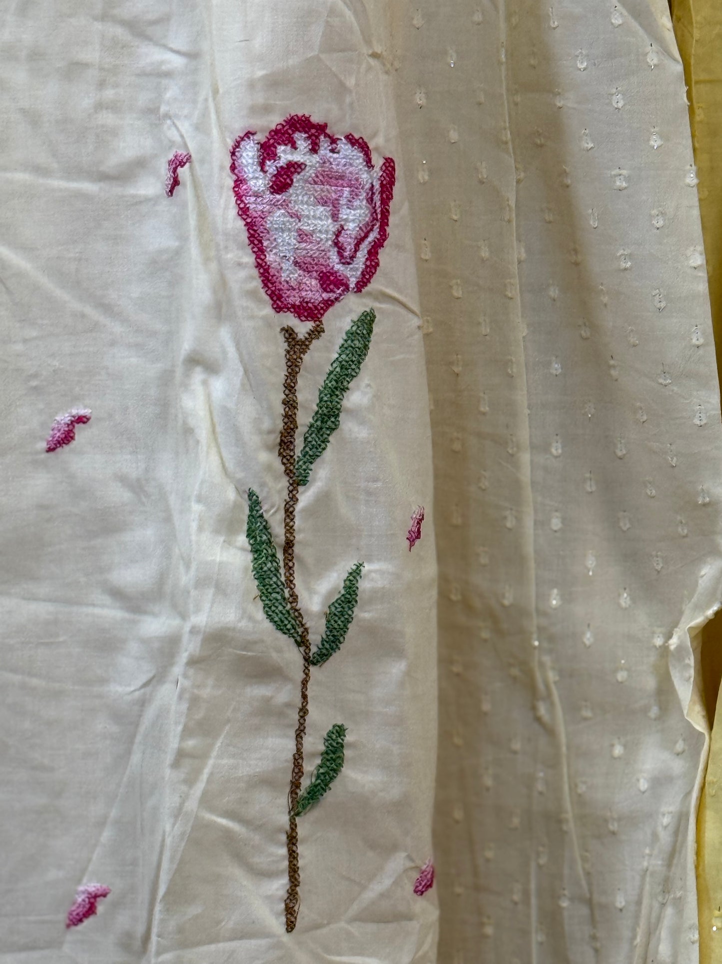 Beige spaghetti strap cotton set