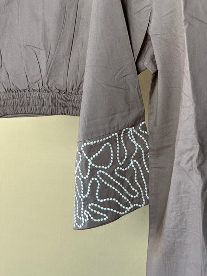 Taupe grey cotton coord set