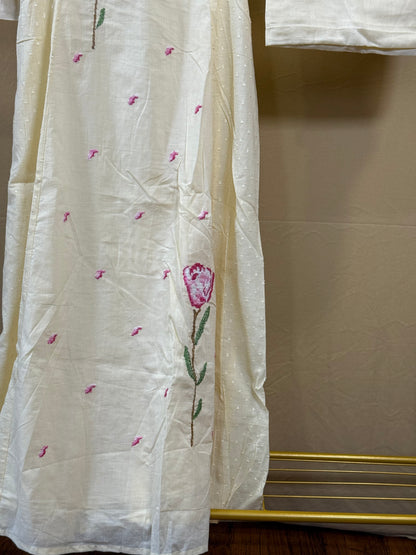 Beige spaghetti strap cotton set