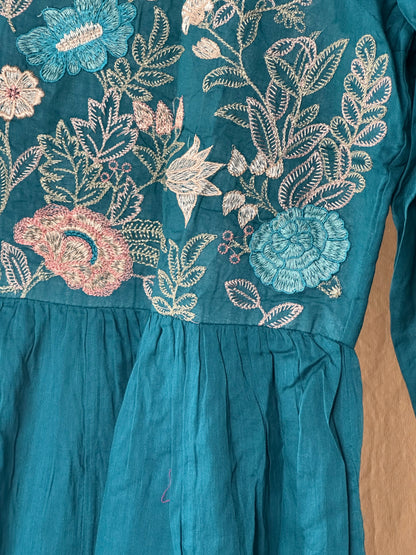Teal Blue Mul Cotton Set
