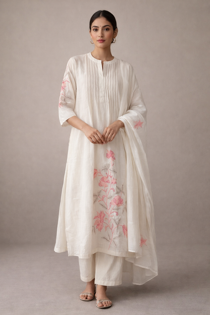 White mul cotton set