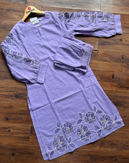 Lavender cotton long coord set