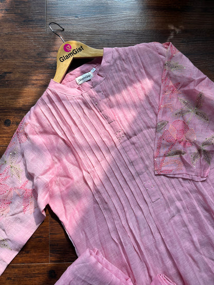 Pastel pink mul cotton set