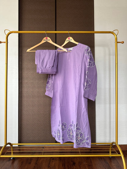 Lavender cotton long coord set