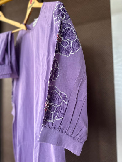Lavender cotton long coord set