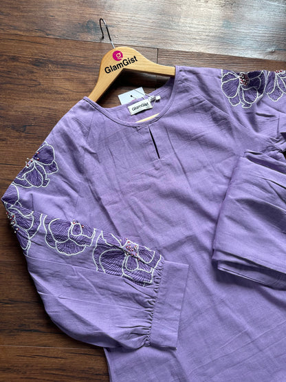Lavender cotton long coord set