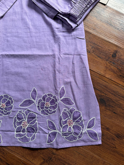 Lavender cotton long coord set